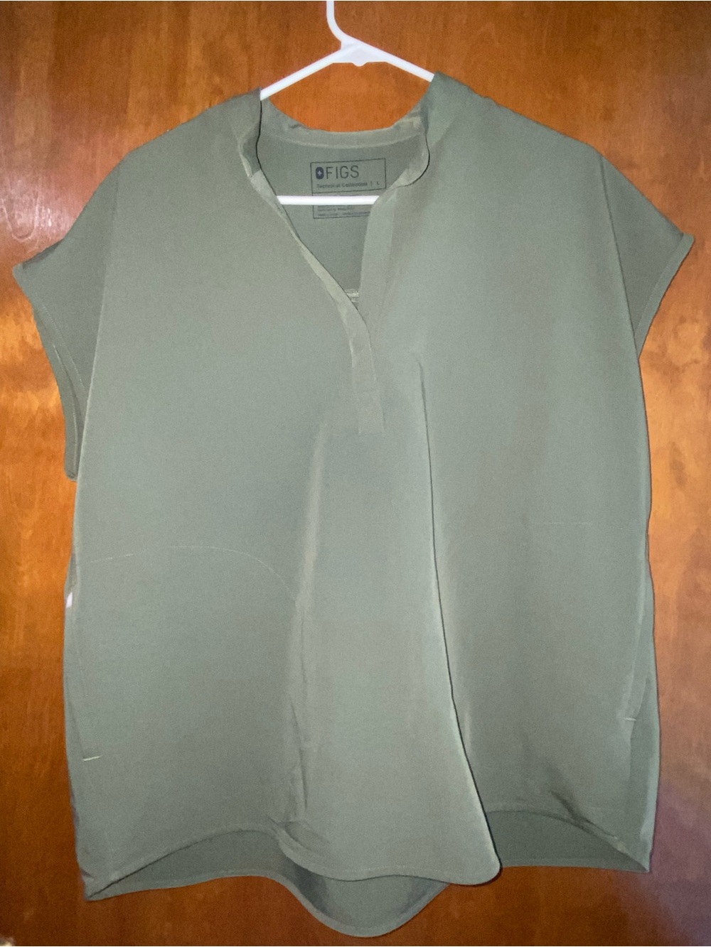 FIGS Oversized Rafaela top in Moss